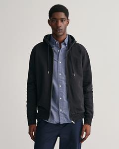 Gant Men Tonal Archive Shield hoodie met ritssluiting Zwart