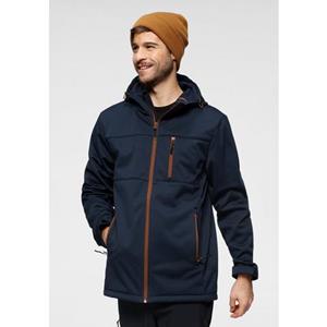 Polarino Softshell-jack waterafstotend, winddicht, fleece-gevoerde capuchon, ademend