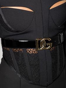 dolce&gabbana Dolce & Gabbana DG leren riem - Zwart