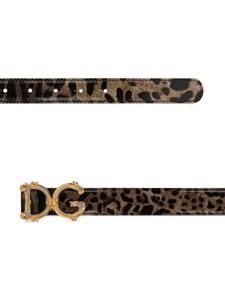 dolce&gabbana Dolce & Gabbana Riem met luipaardprint - Bruin