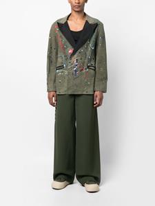 Greg Lauren Blazer met enkele rij knopen - Groen