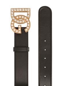 dolce&gabbana Dolce & Gabbana Leren riem - Zwart