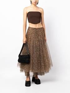 Molly Goddard Maxi-rok met luipaardprint - Geel