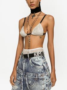 Dolce & Gabbana KIM DOLCE&GABBANA leren riem met logo - Zwart