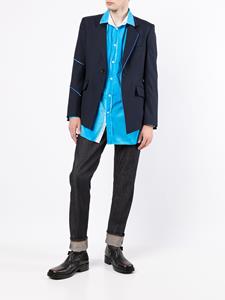 sulvam Blazer met krijtstreep - Blauw