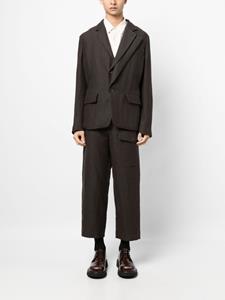 umawang Uma Wang Broek met visgraatpatroon - Bruin