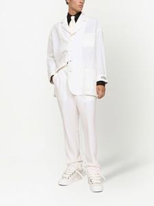 dolce&gabbana Dolce & Gabbana Blazer van linnen-zijde met enkele rij knopen - Wit