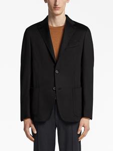 Zegna Oasi single-breasted cashmere jacket - Zwart