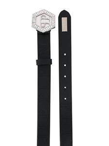 philippplein Philipp Plein Riem met zeshoekig logo - Zwart