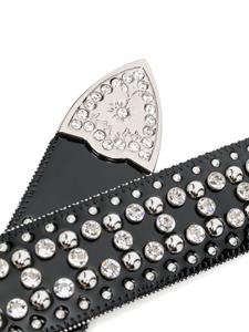 philippplein Philipp Plein Riem verfraaid met kristallen - Zwart