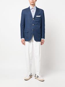 Kiton Blazer met enkele rij knopen - Blauw