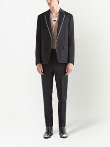 Prada Jack met enkele rij knopen van mohair-wol - Zwart