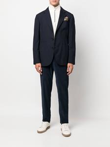 Kiton Ribfluwelen broek - Blauw