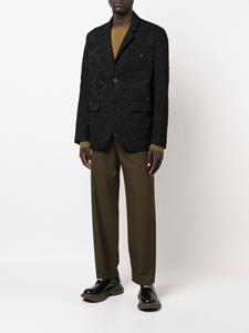 umawang Uma Wang Blazer met enkele rij knopen - Zwart