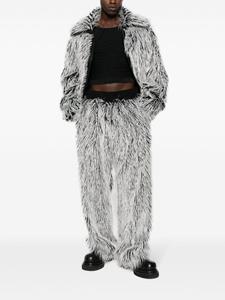 dolce&gabbana Dolce & Gabbana Pantalon met imitatiebont - Zwart