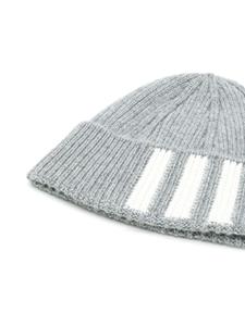 thombrowne Thom Browne 4-Bar ribbed beanie - Grijs