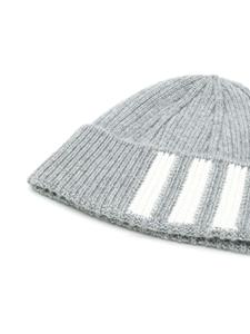 Thom Browne 4-Bar ribbed beanie - Grijs