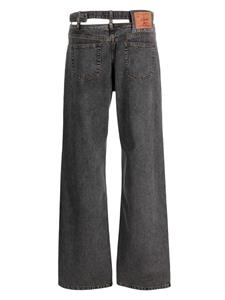 Jeans met riem - Grijs