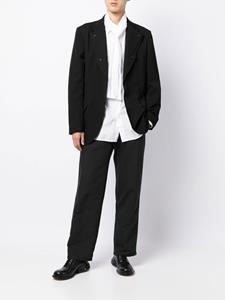 Yohji Yamamoto Blazer met enkele rij knopen - Zwart