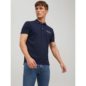 JACK&JONES Premium poloshirt met rubberen opdruk