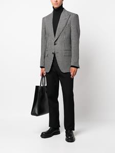 TOM FORD Blazer met pied-de-poule print - Grijs