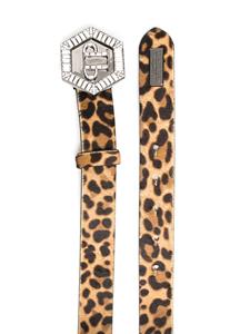 philippplein Philipp Plein Riem met luipaardprint - Bruin