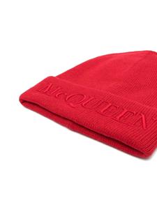 Alexander McQueen Muts met geborduurd logo - Rood