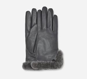 Ugg Handschoen met split van leer en sheepskin in Grey  Other