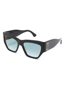 Cartier Eyewear logo-plaque square-frame sunglasses - Zwart