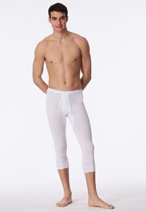 Schiesser Onderbroek 3/4-lengte met opening wit - Original dubbelrib 