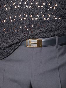 tomford TOM FORD Riem met krokodillenleer-reliëf - Zwart