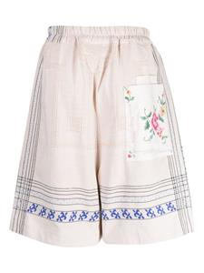 bywalid By Walid Shorts met verlaagd kruis - Beige