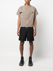 sacai Shorts met verlaagd kruis - Zwart
