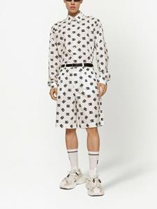 dolce&gabbana Dolce & Gabbana Popeline shorts met DG monogram - Wit