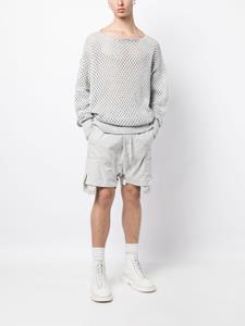 borisbidjansaberi Boris Bidjan Saberi Shorts met verlaagd kruis - Grijs