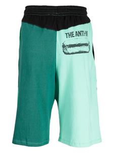 marineserre Marine Serre Regenerated katoenen shorts met patchwork - Zwart