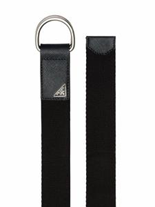 Prada Geweven riem met logo - Zwart