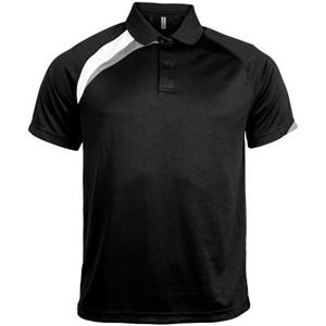 Kariban Proact sneldrogend poloshirt met korte mouwen voor heren S rood/zwart