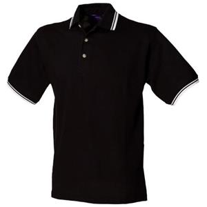 Henbury Mens Classic Tipped Collar & Cuff Polo Shirt