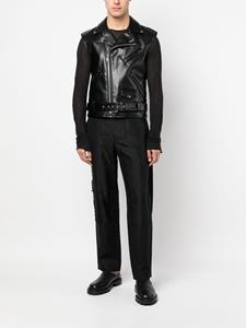 Black Comme Des Garçons Mouwloos bikerjack - Zwart
