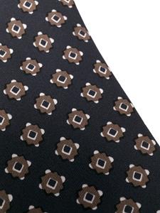 Giorgio Armani Stropdas met geometrisch patroon - Zwart