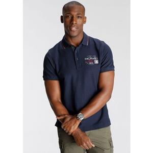 DELMAO Poloshirt, mit Brustprint und Stickerei - NEUE MARKE
