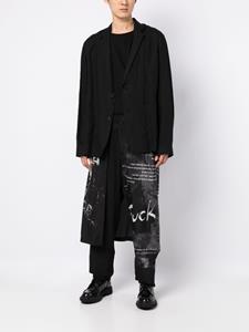 yohjiyamamoto Yohji Yamamoto Straight broek - Zwart