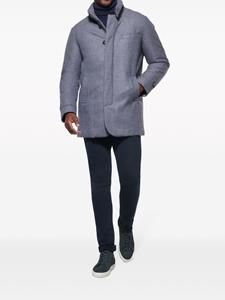 norwegianwool Norwegian Wool Jack met visgraat-patroon - Blauw