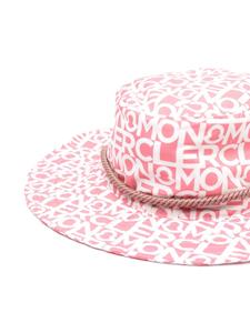 Moncler Zonnehoed met logoprint - Roze