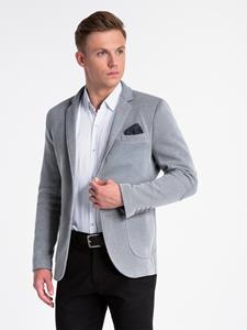 Ombre Heren blazer | jasje | Fashion Italia | smalle pasvorm | Grijs, 