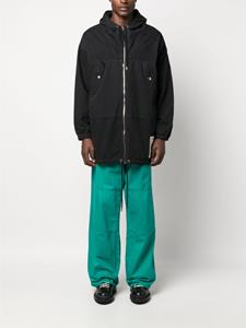 Parka met logopatch - Zwart