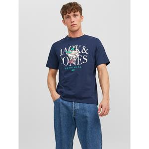 JACK&JONES T-shirt met ronde hals en doodskop print