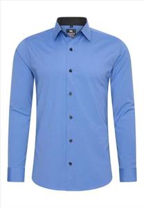 Rusty Neal Heren overhemd blauw effen |  | Slim fit | Italian-Style.nl, 