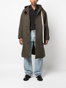 Parka met enkele rij knopen - Groen